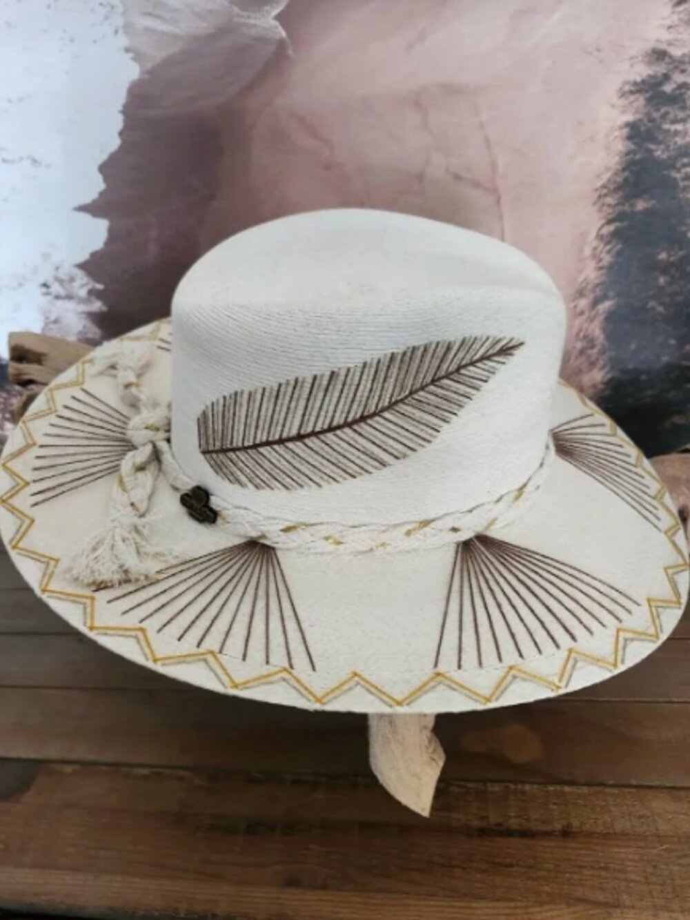 NWOT CORAZON PLAYERO Kapalua Neutrals Handmade Hat M